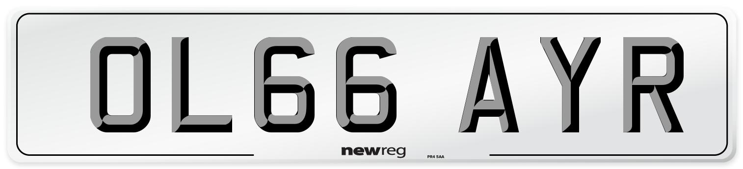 OL66 AYR Number Plate from New Reg